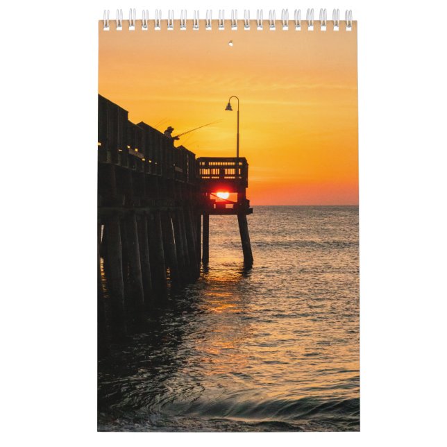 Calendário Presente de Fotografia no Oceano Themed Beach (Capa)