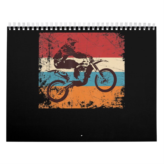 Calendário Presente De Motocross legal Vintage Para Motocross (Capa)