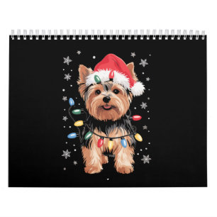 Calendário Presente de Natal de Yorkie Cachorro Long Xmas