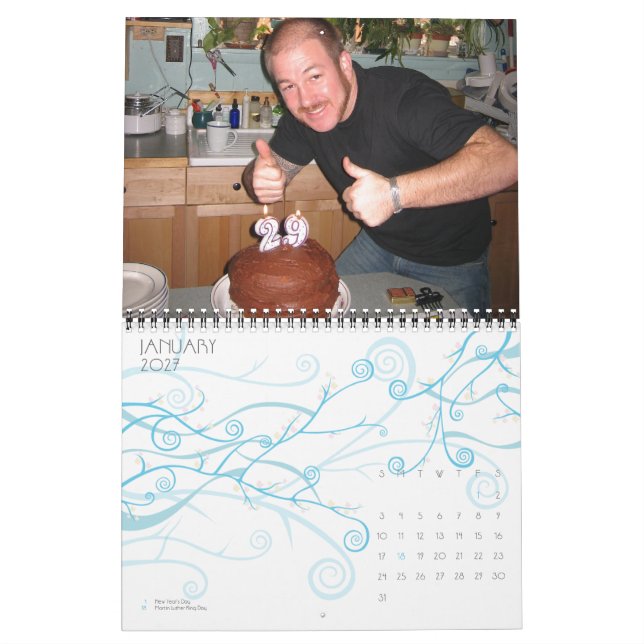 Calendário Presente de Natal para a Mãe (Jan 2027)