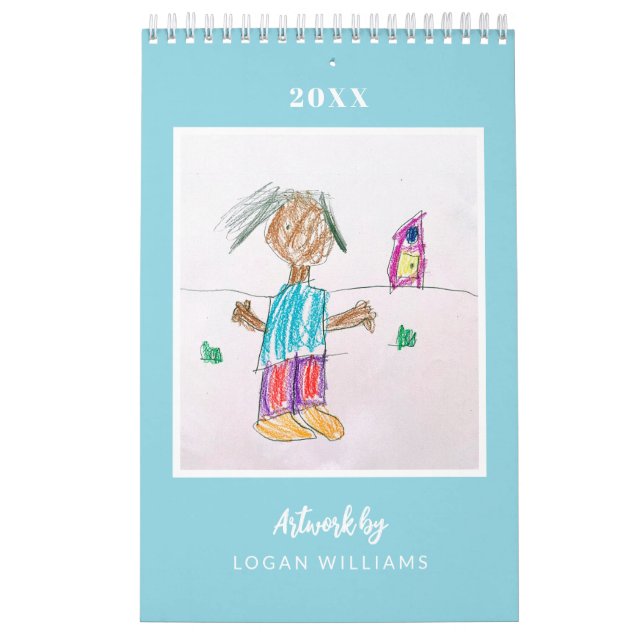 Calendário Presente de Natal Personalizado de Arte Infantil (Capa)