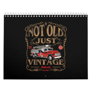 Calendário Presente do Bombeiro Bombeiro Vintage