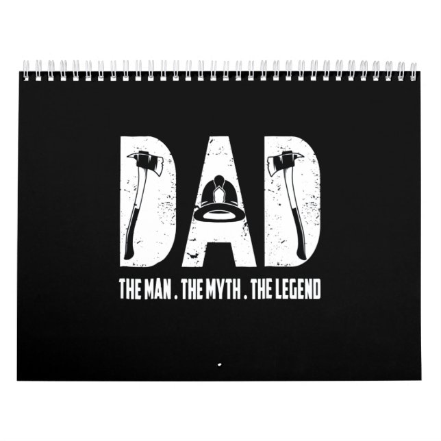 Calendário Presente do Bombeiro | Homem O Mito A Lenda (Capa)