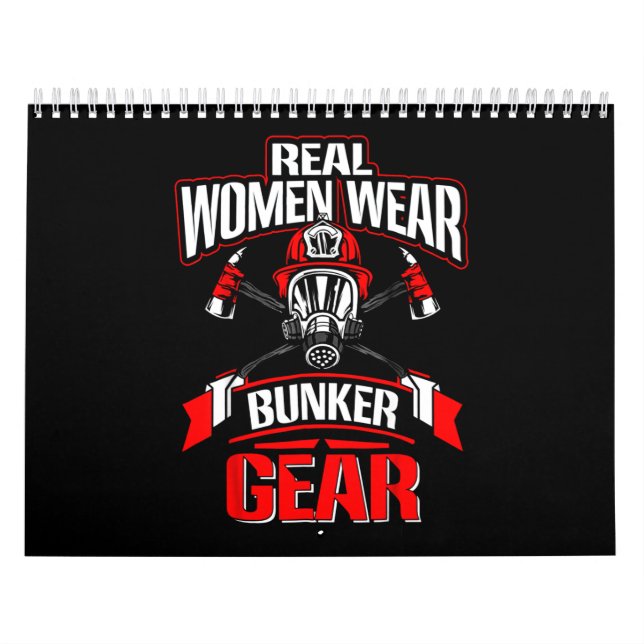 Calendário Presente do Bombeiro| Mulheres de verdade Vestem b (Capa)