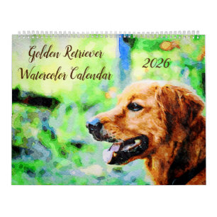 Calendário Presente do proprietário de cães Golden Retriever