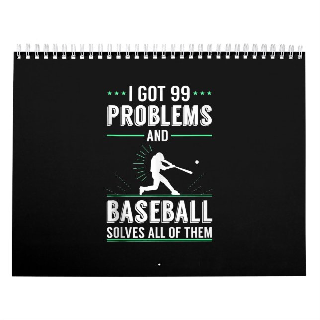 Calendário Presente Novelty Do Baseball Lover Para O Ventilad (Capa)