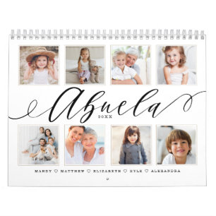 Calendário Presente para Abuela   Fotografias Familiares Para