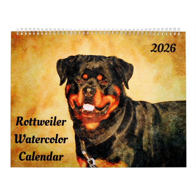 Calendário Presente para Dono de Rottweiler Mãe Admirador de  (Capa)