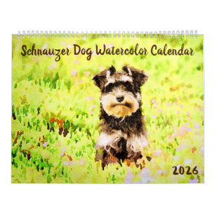 Calendário Presente para Mãe Dona de Miniature Schnauzer 2026