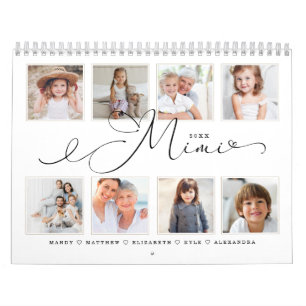 Calendário Presente para Mimi Fotos da família netos