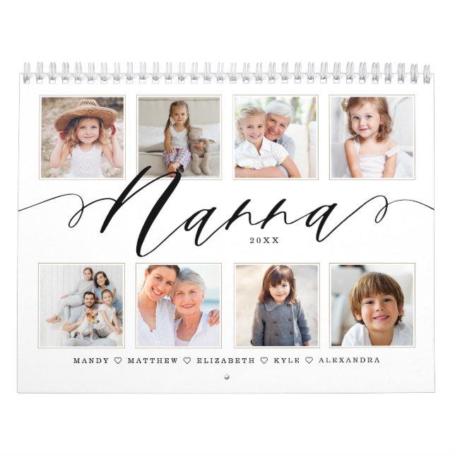 Calendário Presente para Nanna | Fotografias Familiares Para  (Capa)