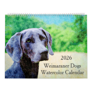Calendário Presente para o dono do cão Weimaraner Fantasmagór