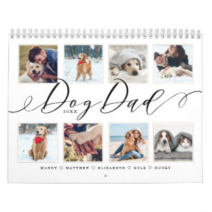 Calendário Presente para Pai de Cães  Memórias da família 