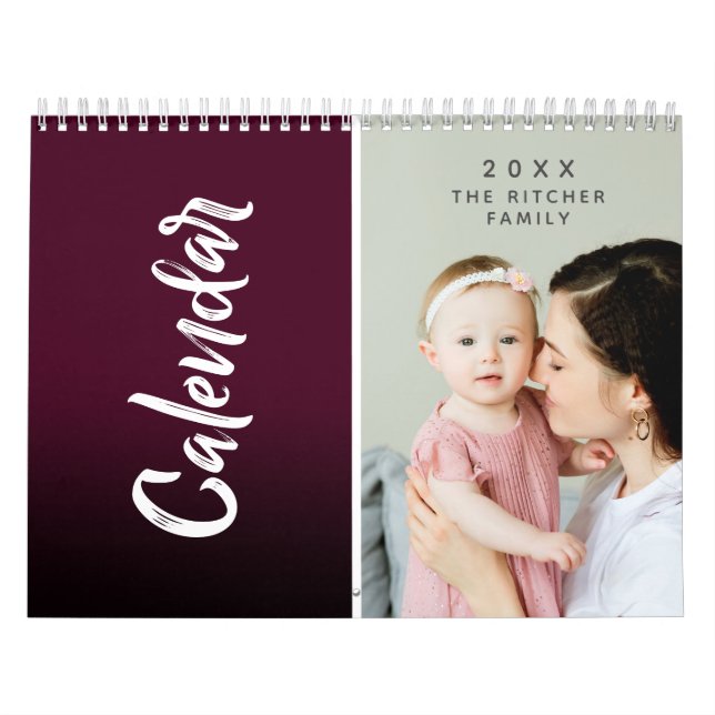 Calendário Presentes de família e amigos com múltiplas fotogr (Capa)