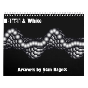 Calendário preto & branco do Fractal