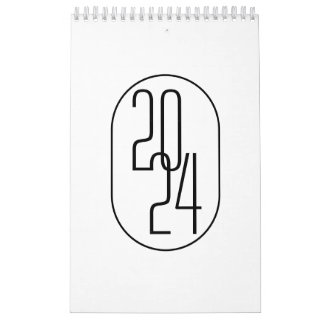 Calendário Preto e branco minimalista