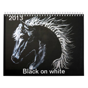 Calendário Preto em Callender branco