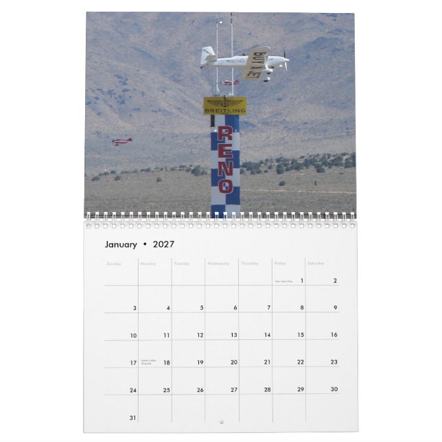 Calendário Primeiro competência do Fórmula 1 do jato (Jan 2027)