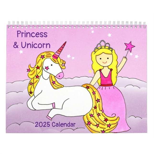 Calendário Princesa e Unicórn 2025 (Capa)