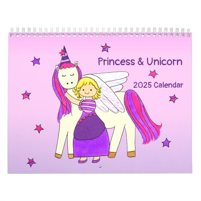 Calendário Princesa e Unicórn 2025 (Capa)