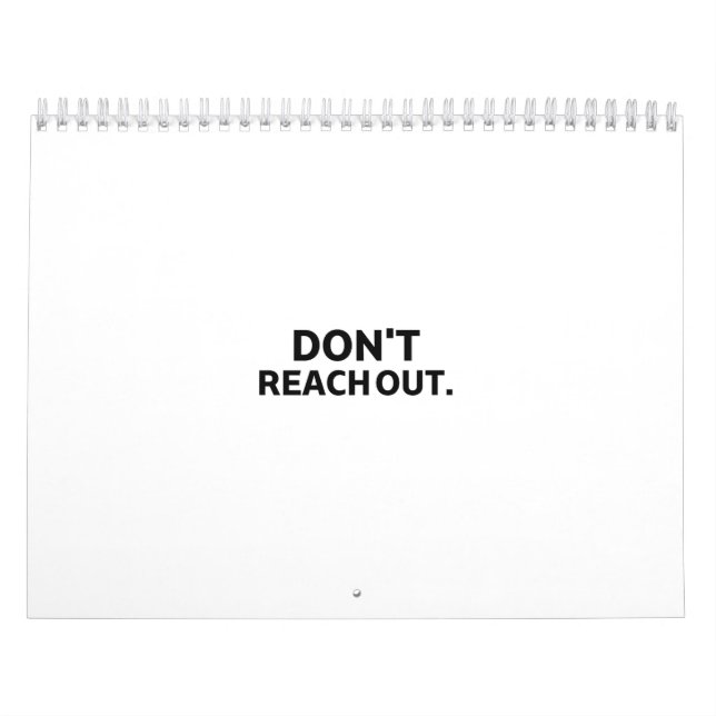 Calendário Private Architecture | Don't Reach Out Visual  (Capa)