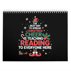 Calendário Professor de Leitura Elfo de Natal Alegria de Nata