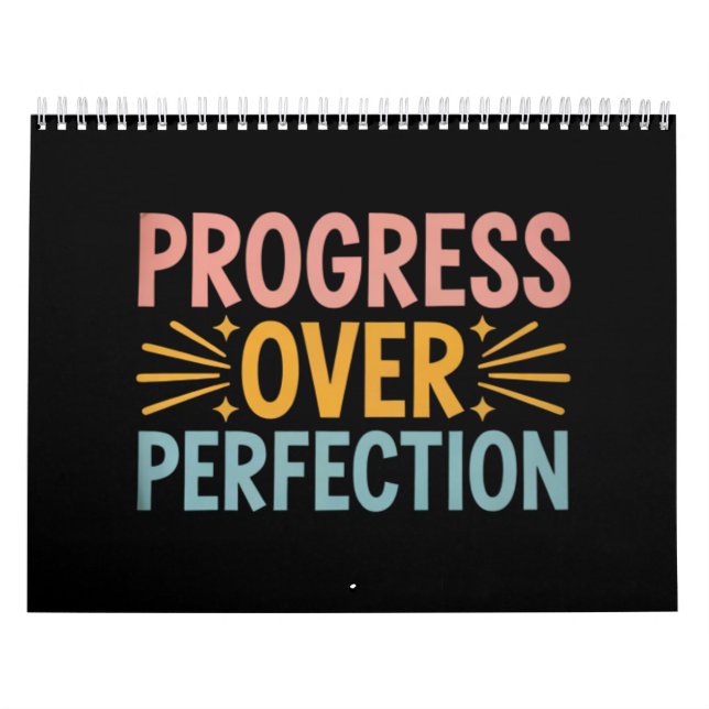 Calendário Professor Progresso em vez de Perfeição Volta às A (Capa)