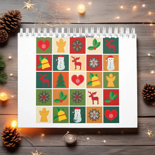 Calendário Promoção comercial de Natal de 2026 no escritório 