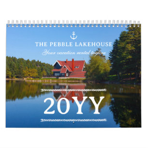 Calendário Promoção de Aluguel de Propriedade à Beira do Lago