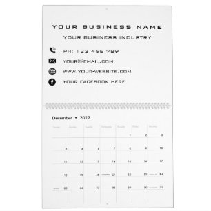 Calendário Promocional da empresa personalizado - moderno