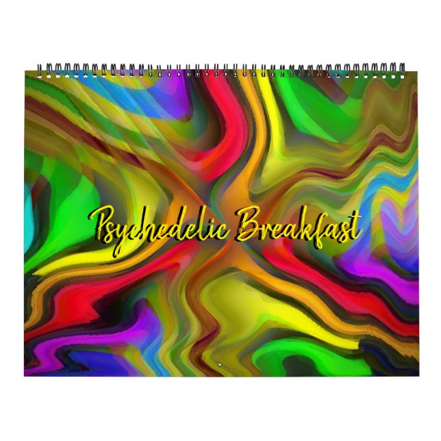 Calendário Psicodélica Trippy Abstrato Art (Capa)