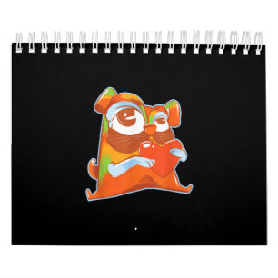 Calendário Pug Colorido - Pop Art Engraçado, Pug Lover