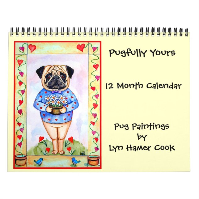Calendário Pug Original Art Calendar (Capa)