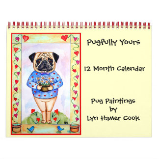 Calendário Pug Original Art Calendar