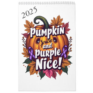 Calendário Pumpkin Spice e Purple Nice: Engraçadas Queda
