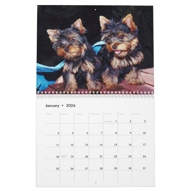 Calendário Pups em Cute 2012 (Jan 2026)