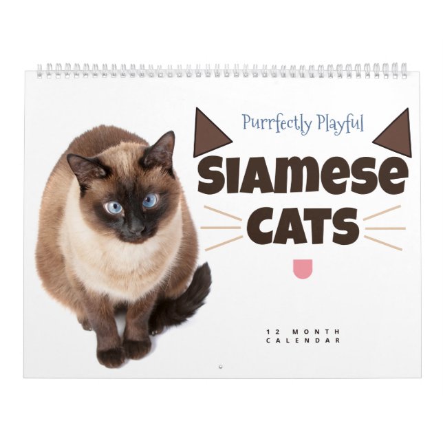 Calendário Puramente Leitura: Gatos Siameses (Capa)