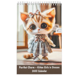 Calendário Purrfect Charm – Kitten Girls in Dresses