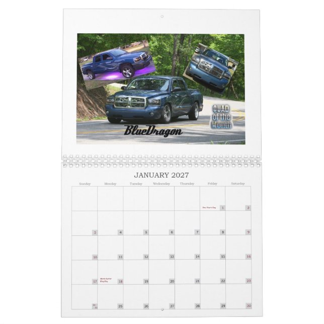 Calendário quadrado 2011 (Jan 2027)