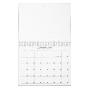 Calendário Quadrados Clássicos Personalizados 14 cm x 17,8 cm