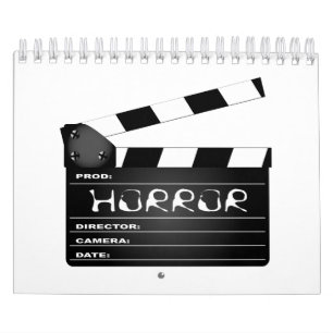 Calendário Quadro de apresentação de filmes horrorosos