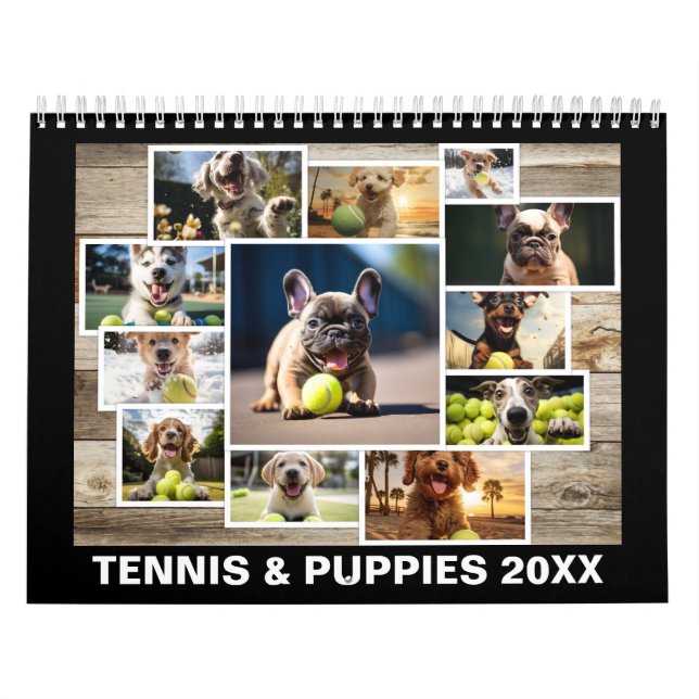 Calendário Qualquer ano de Tênis e Puppies (Capa)