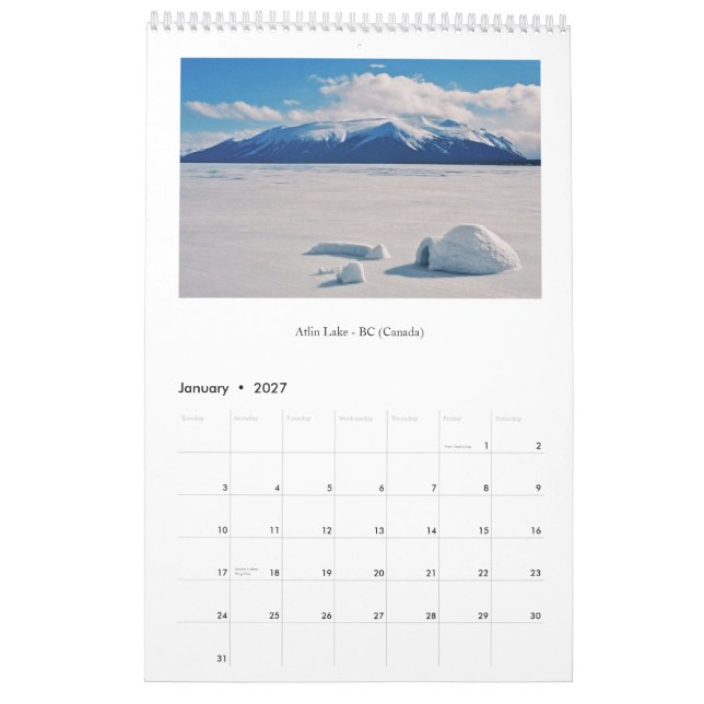 Calendário "Que mundo maravilhoso… " (Jan 2027)