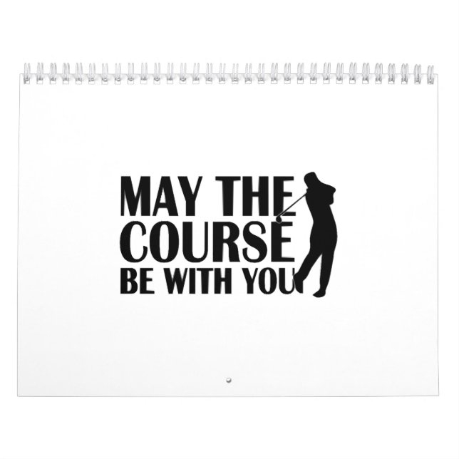 Calendário Que o curso esteja com você, golfe engraçado (Capa)