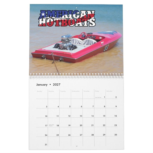 Calendário quente americano de 2014 barcos (Jan 2027)