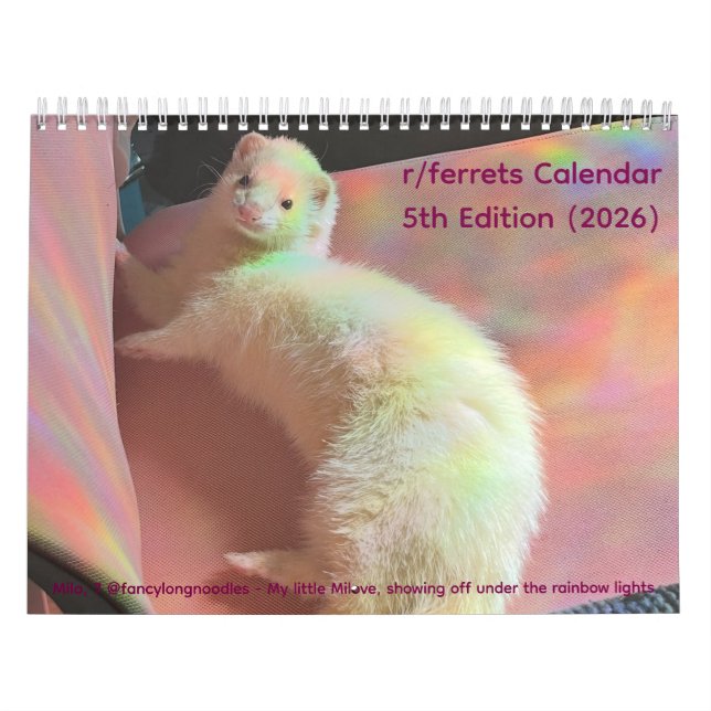 Calendário r/ferrets 5ª Edição (2026) (Capa)