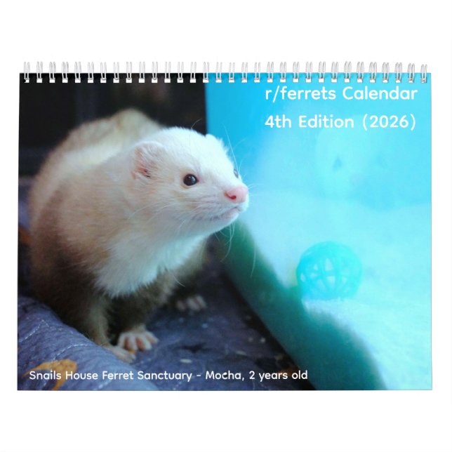 Calendário r/ferrets Calendar 4th Edition (2026) (Capa)