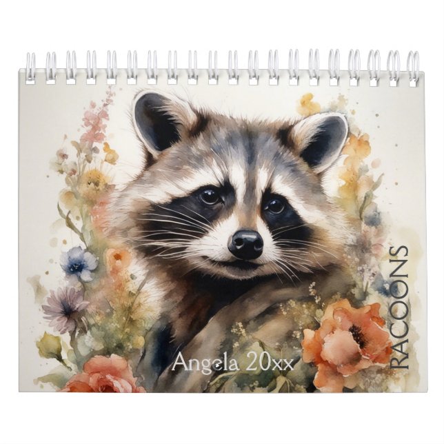 Calendário Racoons em Flores (Capa)