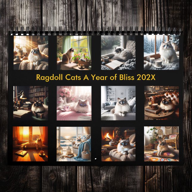 Calendário Ragdoll Cats a Year of Bliss 2025 (Criador carregado)