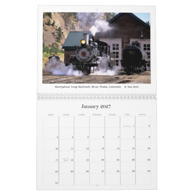Calendário Railroading ocidental (Jan 2027)